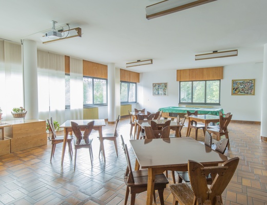 La sala lettura, per animazione e relax