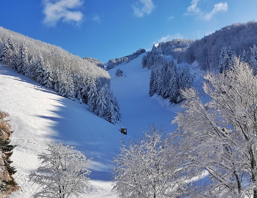 La vista invernale dalle camere dell'ala sud