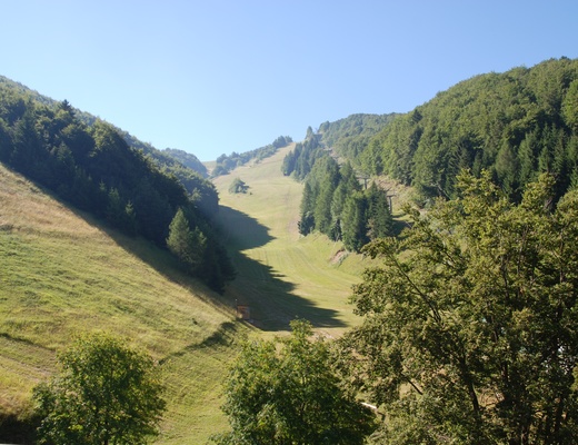 La vista estiva dalle camere dell'ala sud